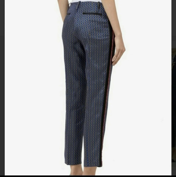 NWT ELIZABETH AND JAMES 2 Printed Jacquard Dion Slim Cropped Pants Trousers $430 - Picture 3 of 14